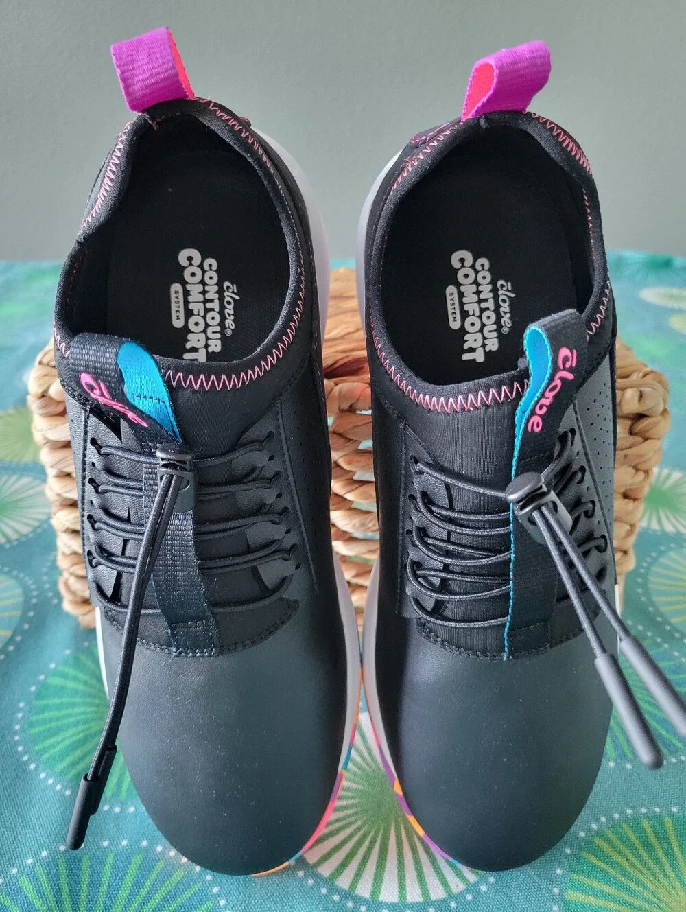 Clove Women's Classic Sneakers Shoes Black / Sunset Pop Size 10